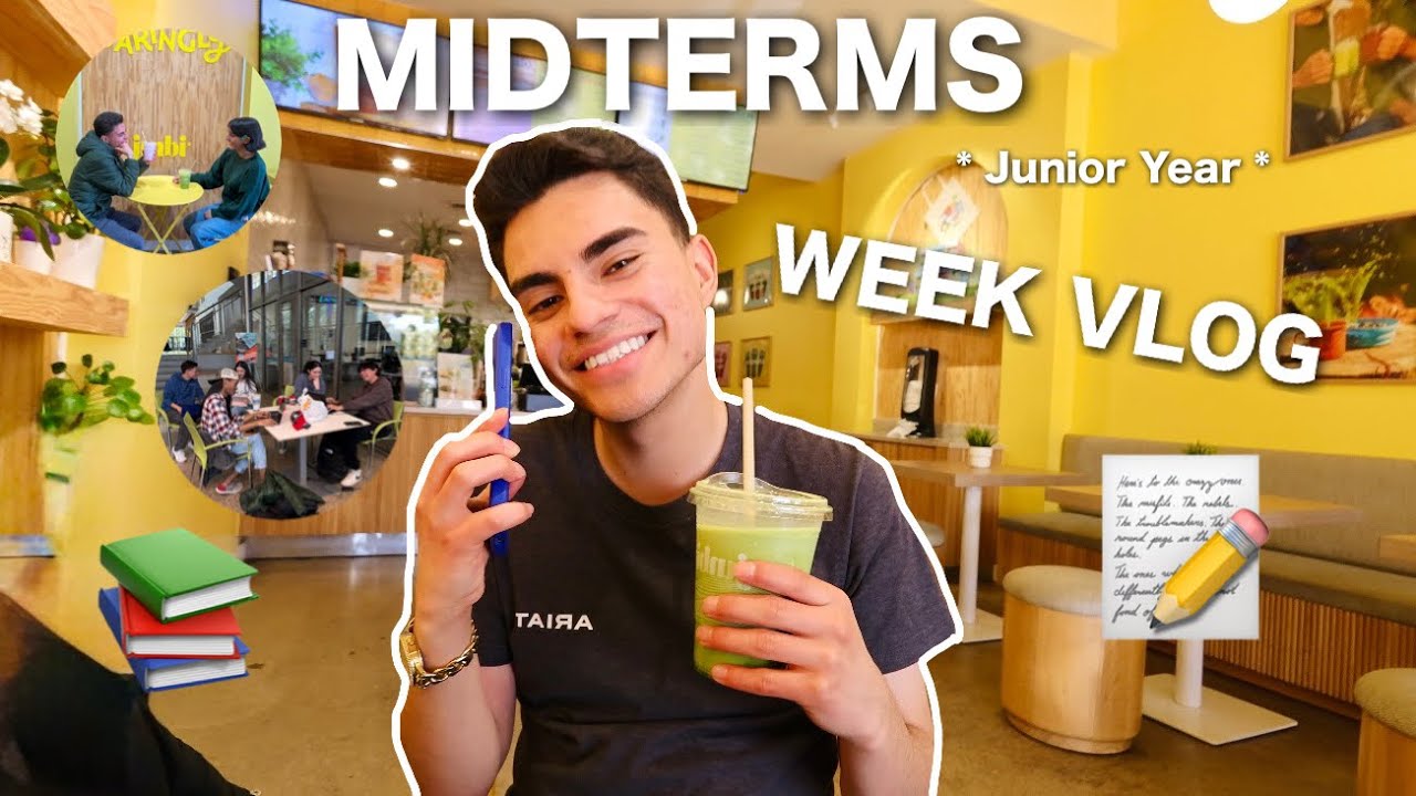 MIDTERMS WEEK VLOG | *productive studying, friends, study tips, exams, etc 📚📝