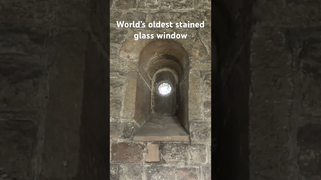 Worlds oldest stained glass window at St Paul&rsquo;s Jarrow #history #window