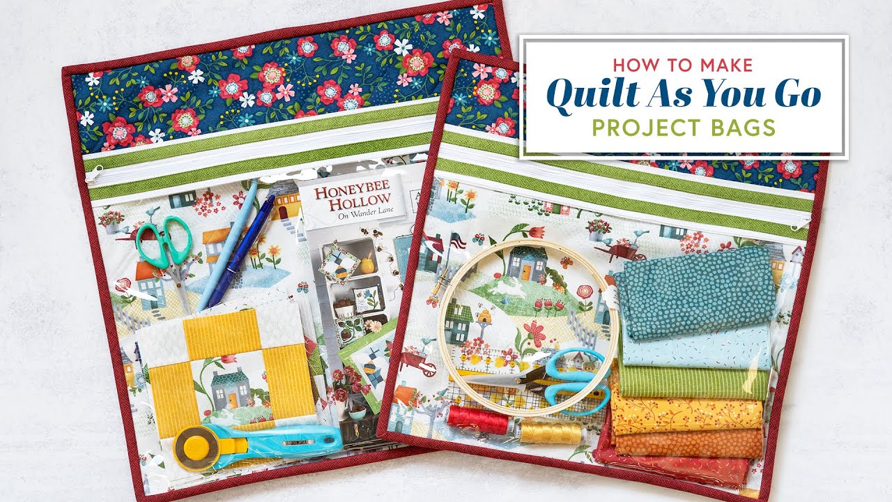 How to Make June Tailor Quilt As You Go Project Bags | a Shabby Fabrics Tutorial