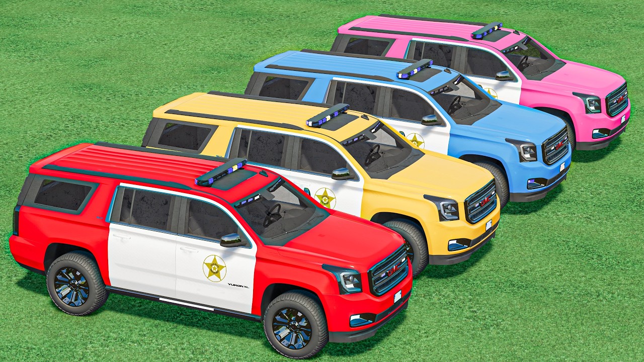 TRANSPORT POLICE CARS VEHICLES with TRUCKS ! FS22