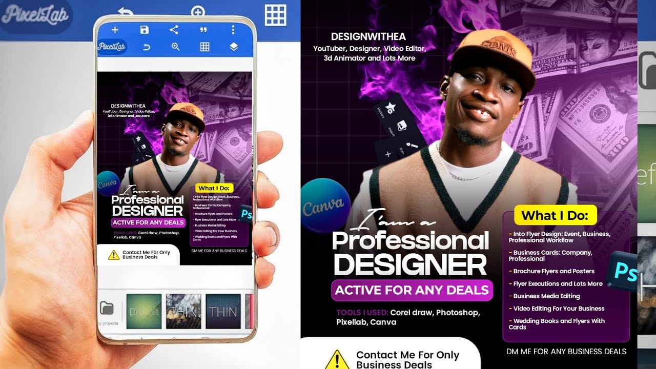 How to Design Professional Flyers in Pixellab - Mobile Graphic Design