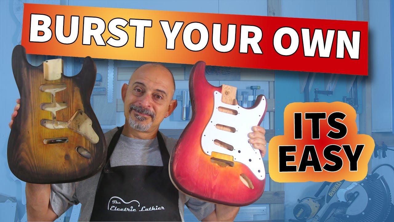 Guitar Burst — простой метод с использованием красителей на водной основе