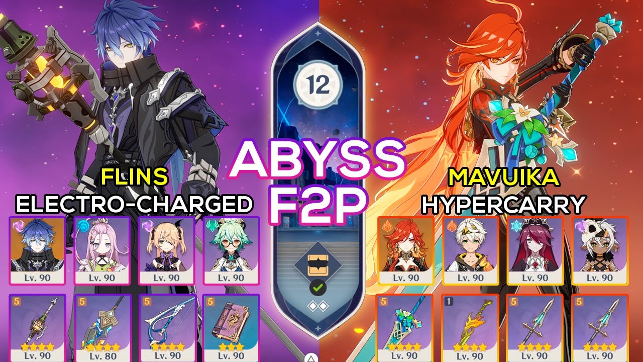 [F2P] C0 Flins Electro-charged & C0 Mavuika Hypercarry | Spiral Abyss 6.0 | Genshin Impact