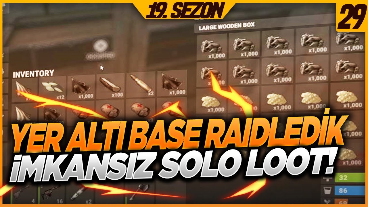 YER ALTI BASEYI RAIDLEDIK ! İNİNE GİRDİK (RUST #29)