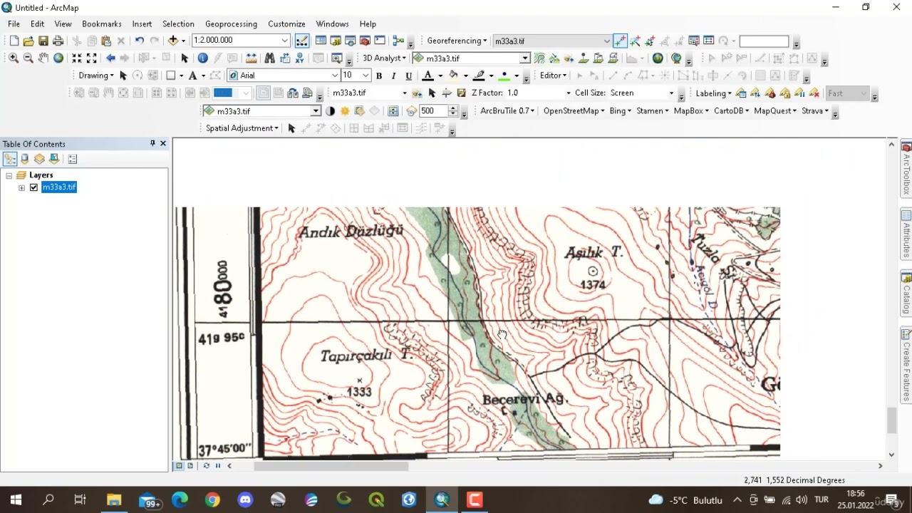 ArcGIS Temel Eğitim 8. Bölüm (Pafta Koordinatlandırma ve Projeksiyon Tanımlama)