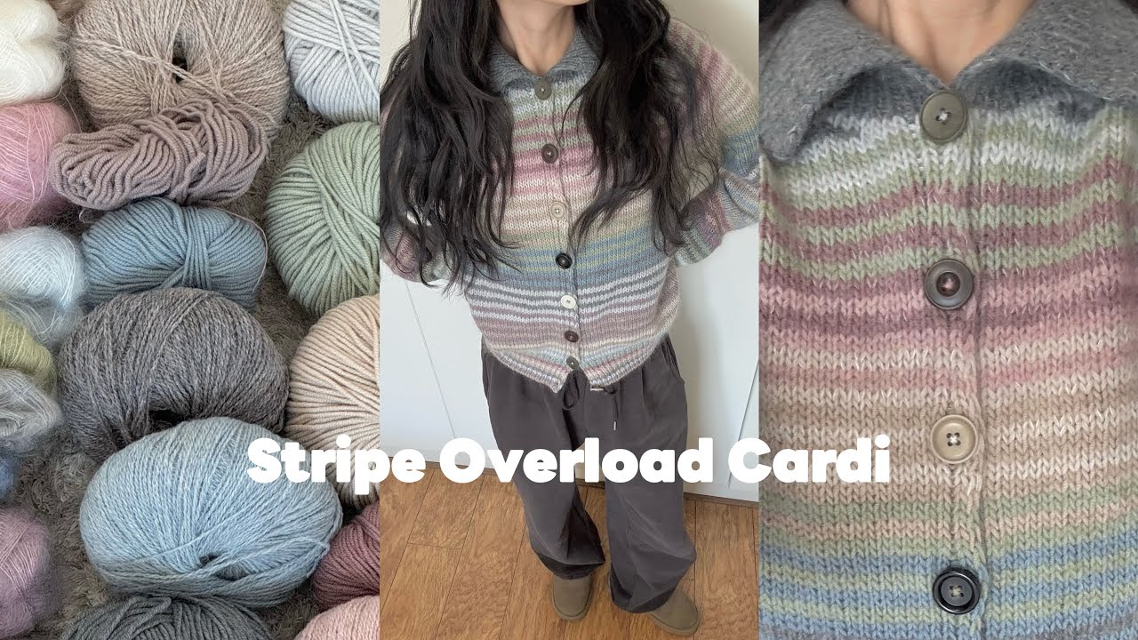 knitting - Stripe Overload Cardi / 빈티지 느낌의 컬러 스트라이프 가디건（sub）