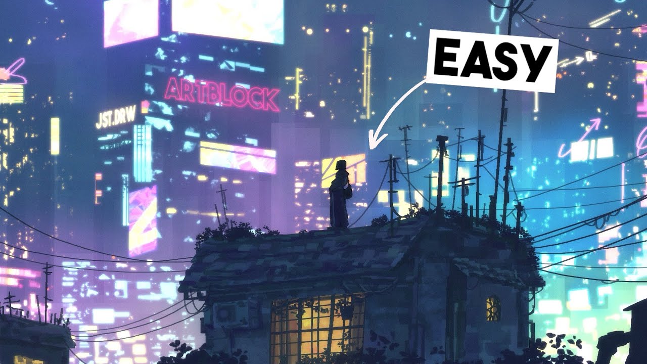 How To Paint Cyberpunk Scenes - Easy Art Tutorials