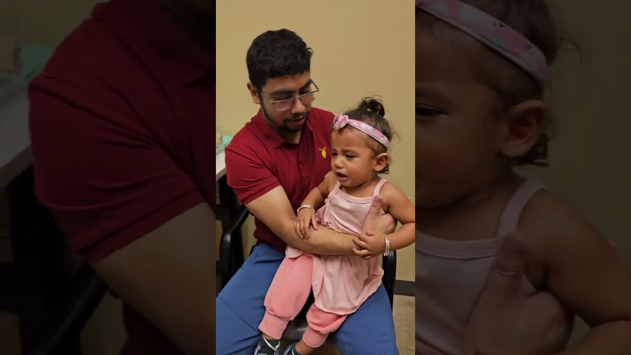 18 month Sanu vaccination 💉 Sanuko vaccine 💉 lagauda daddy nai roidiseko 💉🥱😓❤️