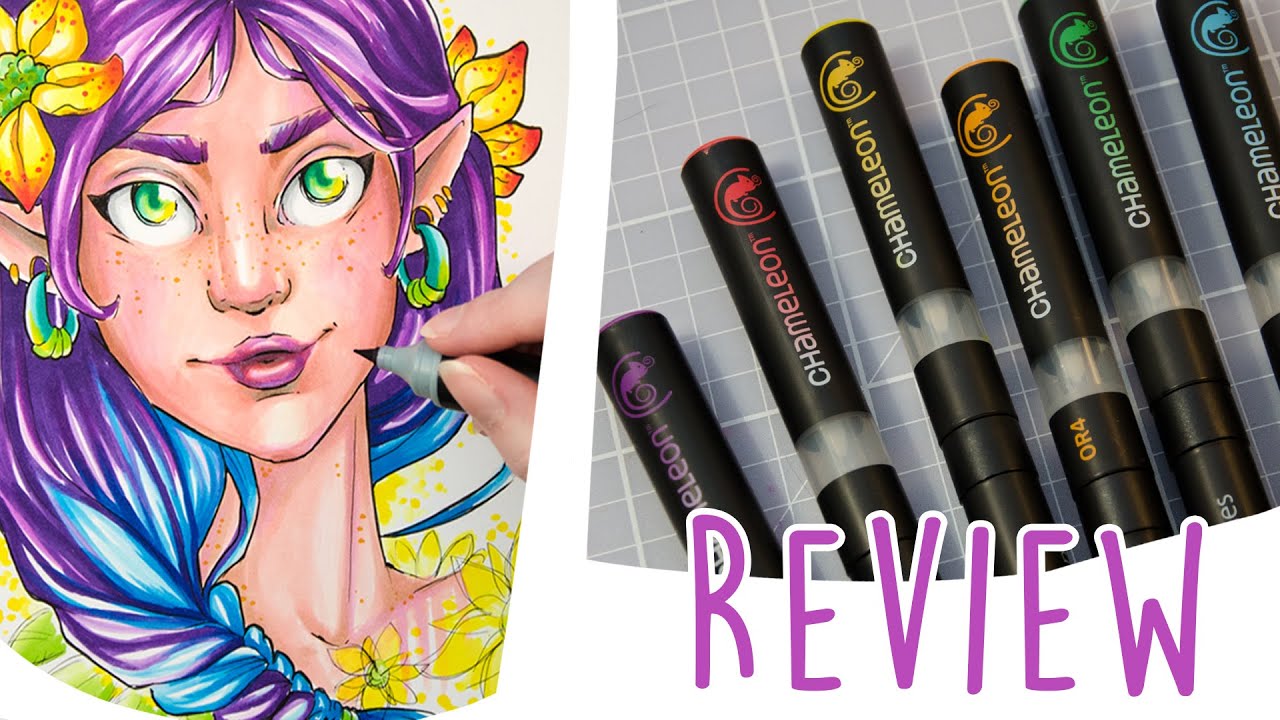 Trying CHAMELEON PENS & Speed Drawing - Marker Review