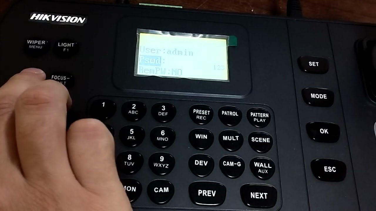 Configuración del  JOYSTICK modelo DS-1200KI de HIKVISION 🕹️