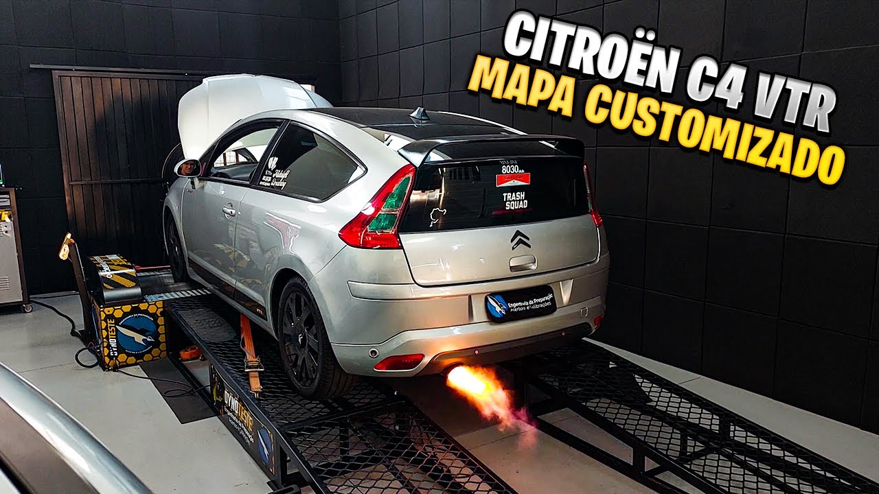 Remap Customizado no Citroen C4 VTR !! Pedal agressivo, Pops and Bangs e ganho de potência 7000rpm