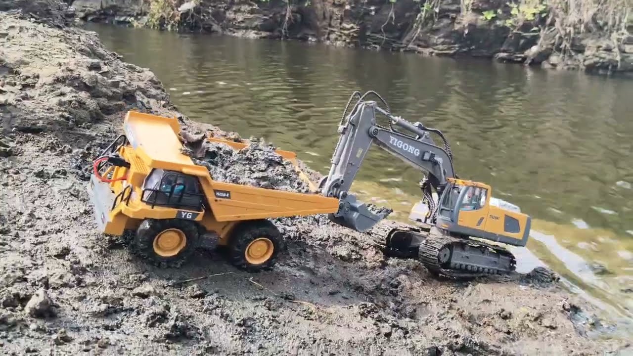 JCB Rever Cleaning | Dumper rever cleaning | cartoon | remote control | construction vehicle | RCtoy