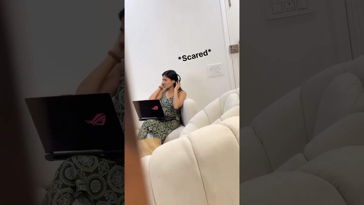 Scaring my wife with horror sounds 😂 @tanshivlogs  #couplegoals