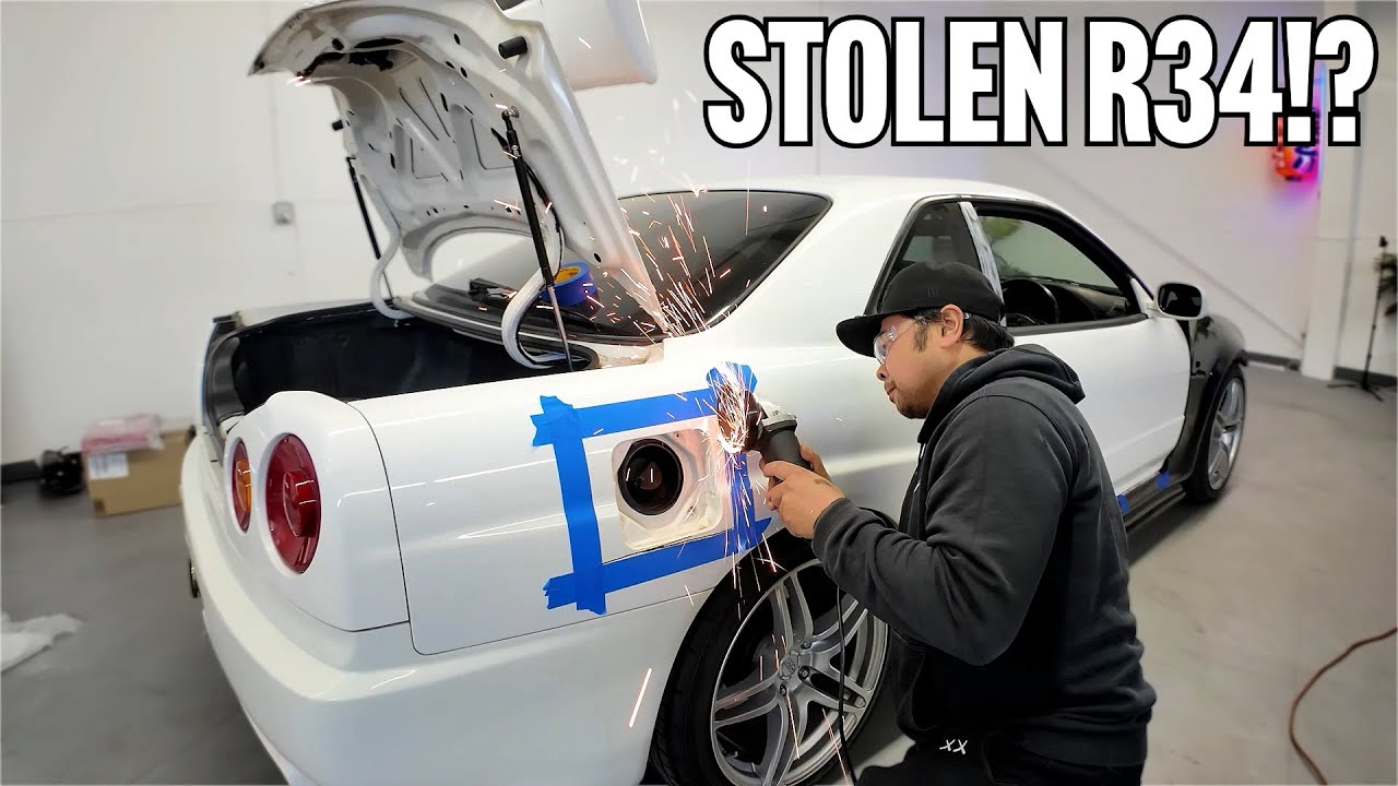 I CHOPPED UP MY STOLEN R34 SKYLINE!! GTT TO GTR CONVERSION KIT!