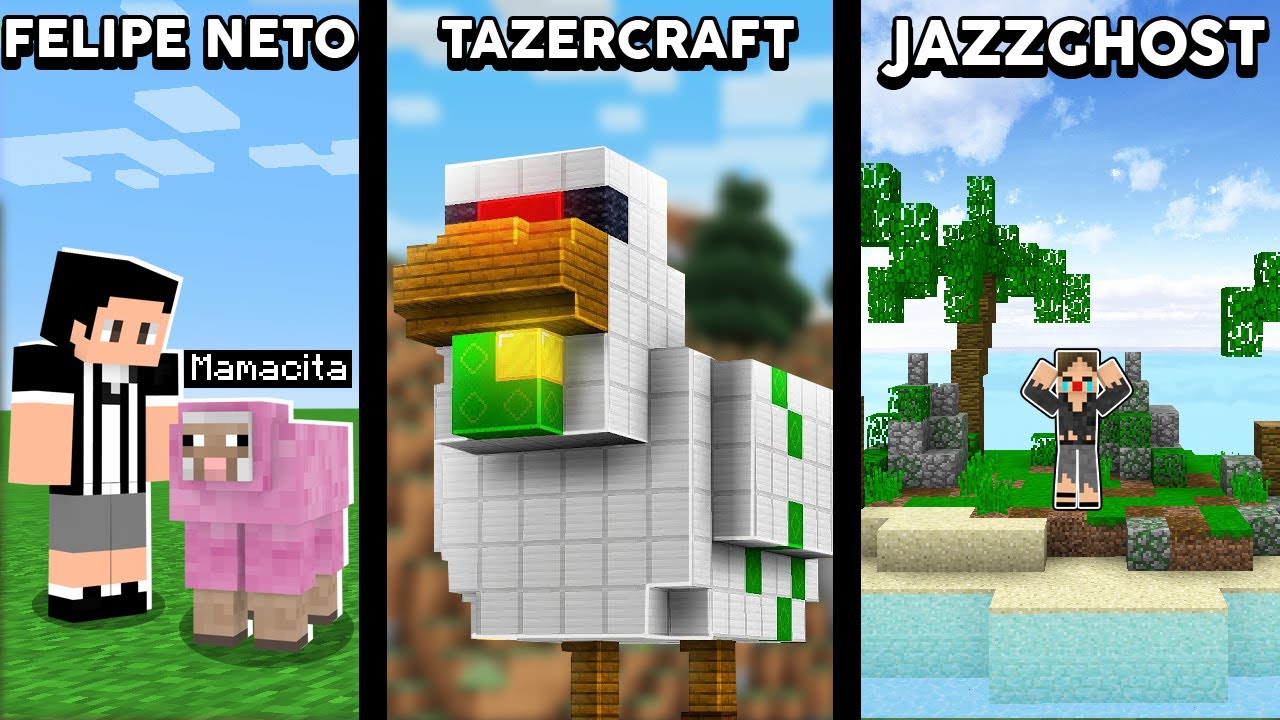 MAIS YOUTUBERS BRASILEIROS REPRESENTADOS NO MINECRAFT!