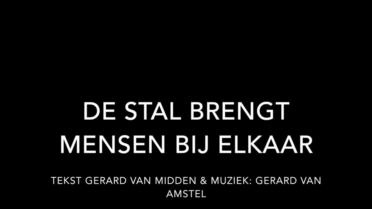 De stal brengt de mensen bij elkaar - bladmuziek
