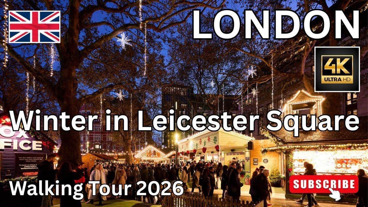 LONDON [4K] Winter Walk in Leicester Square New Year 2026 #viralvideo #viral #travel #trending #srk