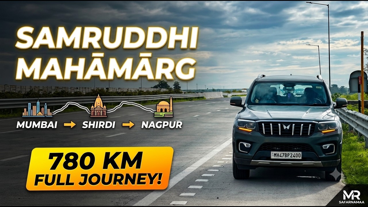 Mumbai to Nagpur via Shirdi | 780 KM Solo Monsoon Cruise🌈🚀 | Samruddhi Mahamarg | Mahindra ScorpioN