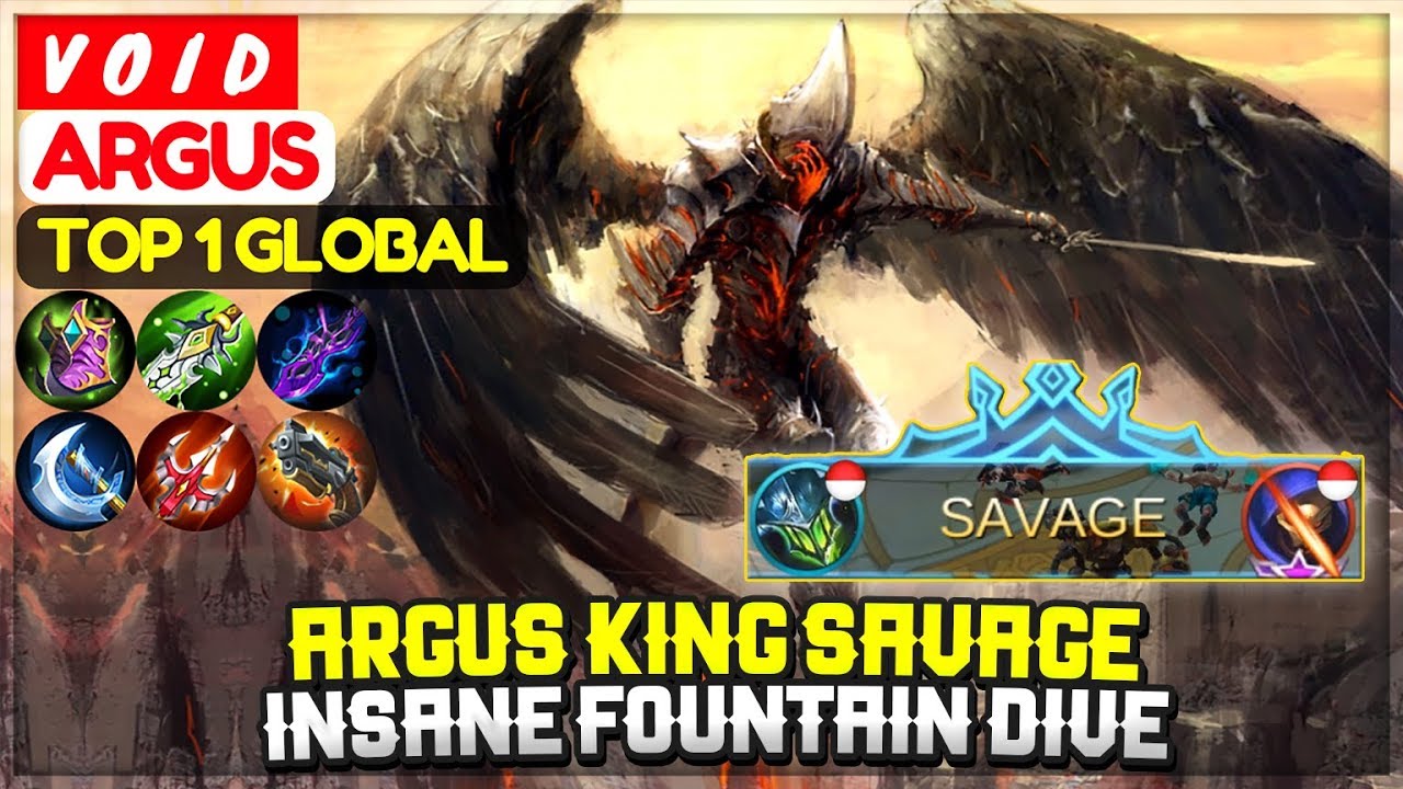 ARGUS KING SAVAGE, Insane Fountain SAVAGE [ Top 1 Global Argus ] V O I D - Mobile Legends