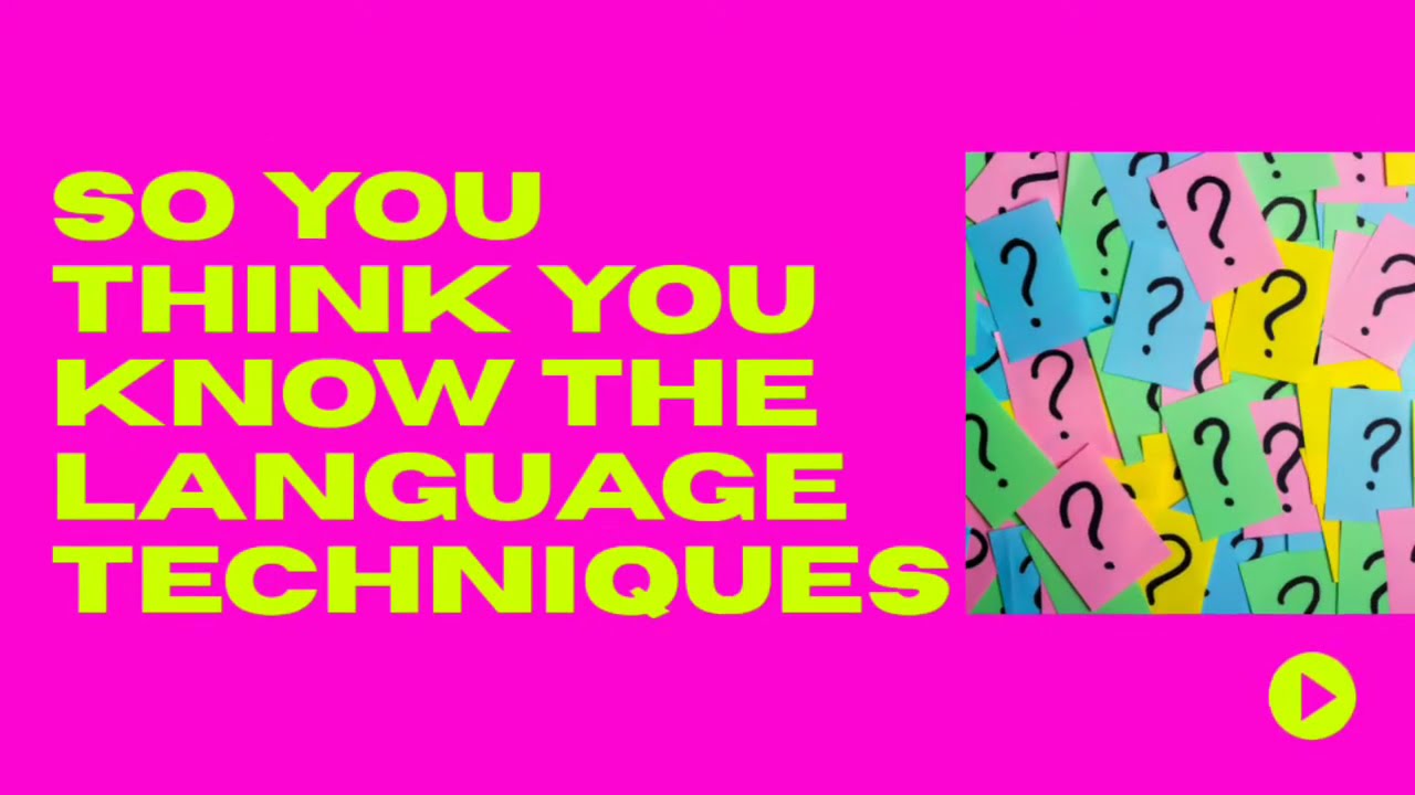 Language Techniques Quiz/ #quiz #languagetechniques #game