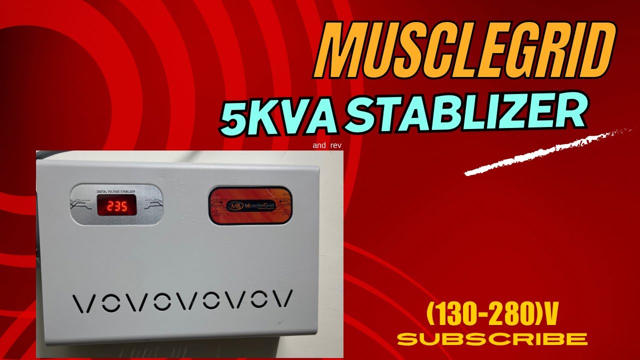 Musclegrid 5KVA stabilizer (130-280)V #unboxing #candes compresion