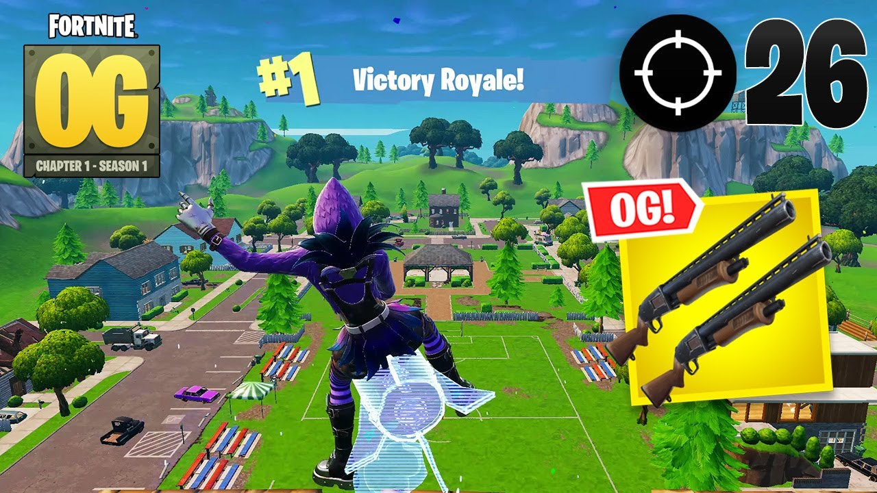 26 Elimination Solo Vs Squads Win Gameplay (Fortnite OG Chapter 1 Season 1)