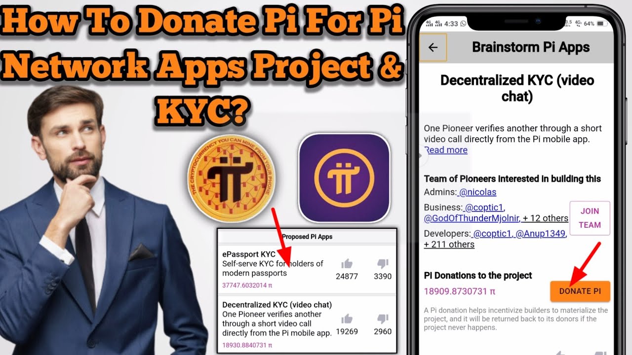 How To Donate Pi For Pi Apps Projects and KYC | pi Brainstorm app | pi network mining on your phone
