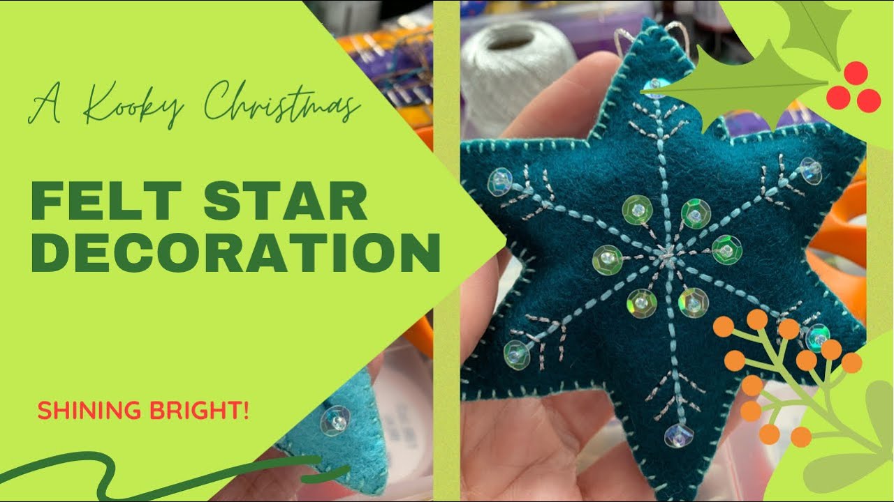 A Kooky Christmas - Felt Star Decoration
