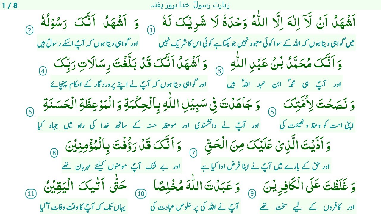 Ziarat Rasool Allah (pbuh) on Saturday recited by Sheikh Ali Shakri - زیارت رسولؐ اللہ بروز ہفتہ
