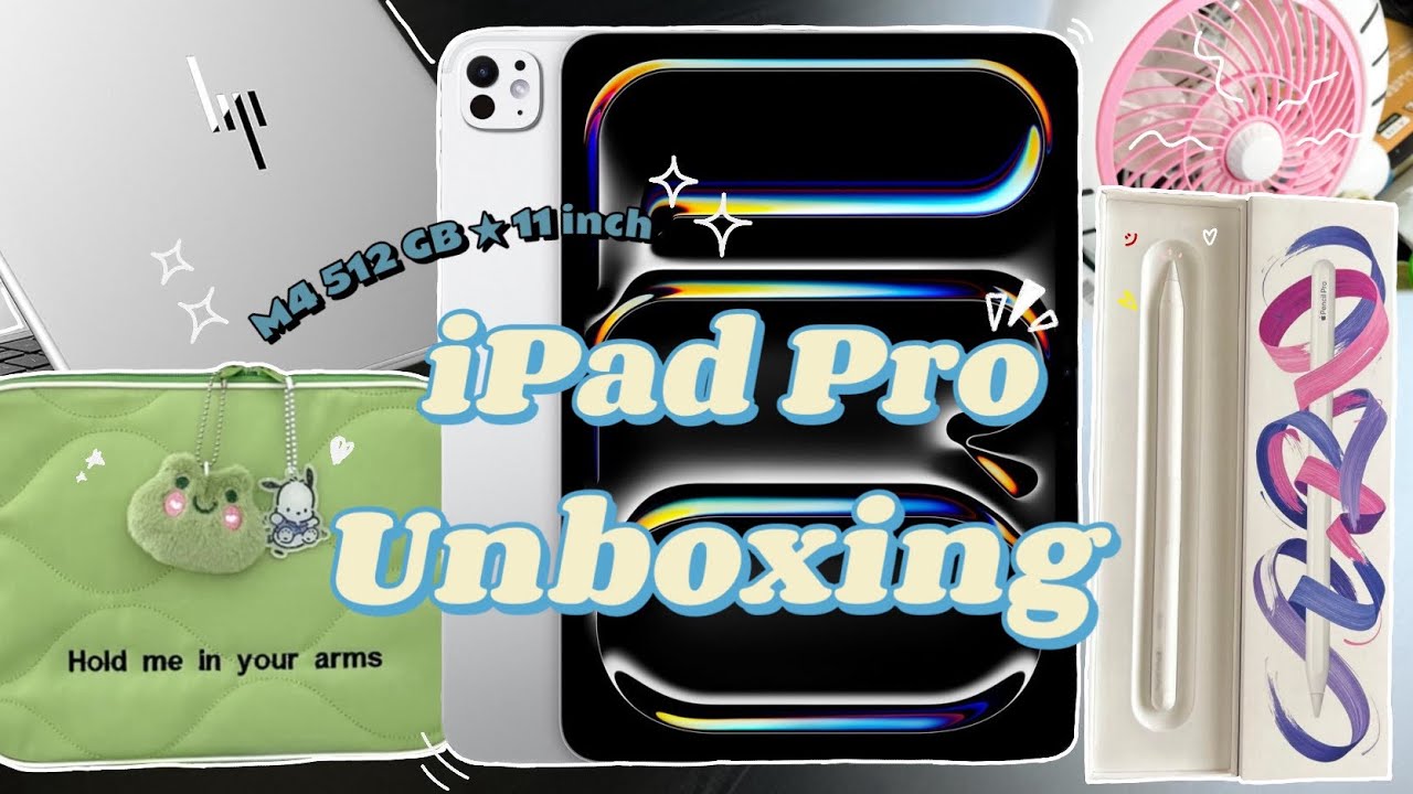 New✨(512GB) M4 iPad Pro 11-Inch Unboxing Silver color 🐣📦 | Pencil Pro + Accessories 💓🖊 | Ah Pi Yasi