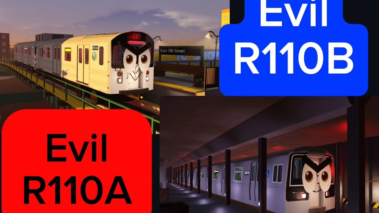 Roblox Transit City 3 Evil R110A как 2 через 5 и A и Evil R110B в секретное место.