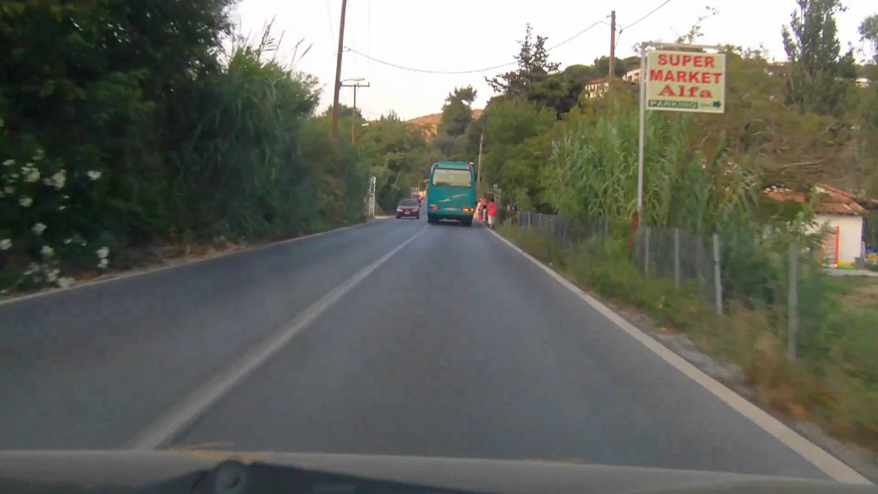 Skiathos -  Driving from Koukounaries to Agia Paraskevi