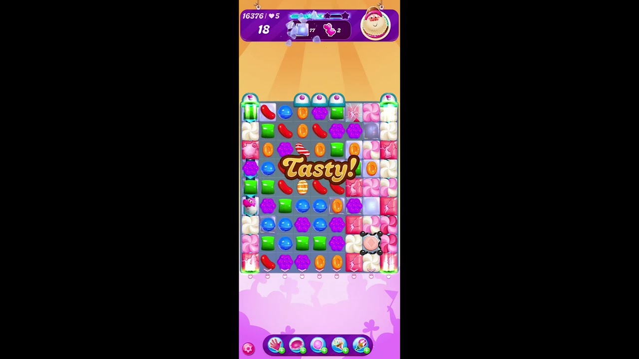 HARD | Candy Crush Saga Level 16376 | Smart Strategy to Beat This Level #ccsnewupdate #games 