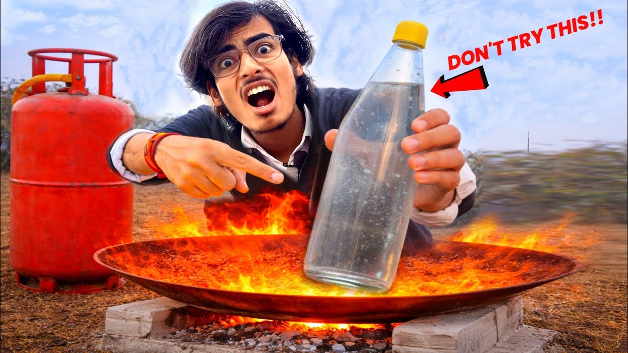 Glass Bottle on RED-HOT PAN 🥵 टूटेगी या बचेगी? 😳