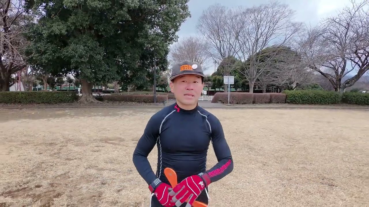 2026.1.28　独自の運動方法「ジャンプ・ブーメラン」大渕多目的広場にて