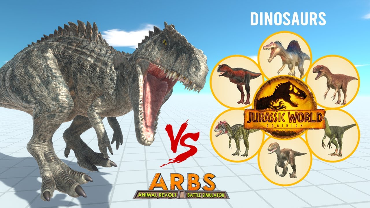 Jurassic World Dominion GIGANOTOSAURUS  vs ALL UNITS Dinosaurs - Animal Revolt Battle Simulator