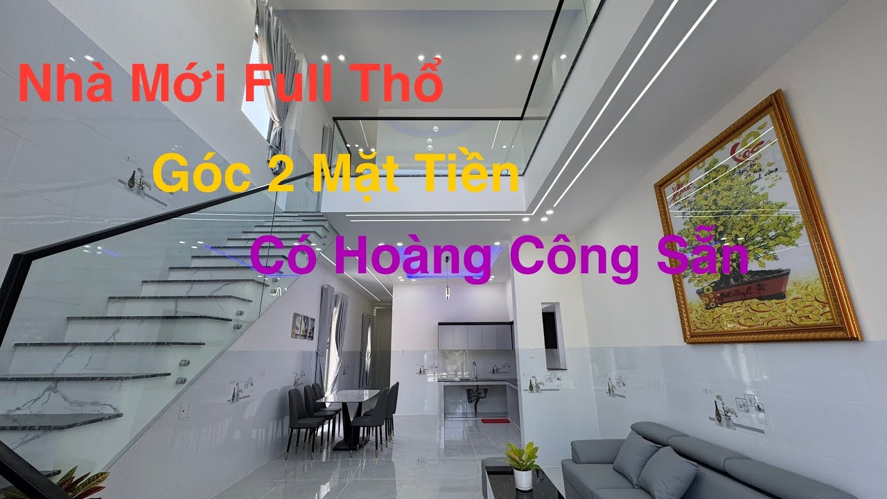(MS91) Nhà Lầu Lững Góc 2 Mặt Tiền Mới Hoàng Thiện|Full Thổ|Có Hoàng Công|Thuộc Phường Long Hoa TN