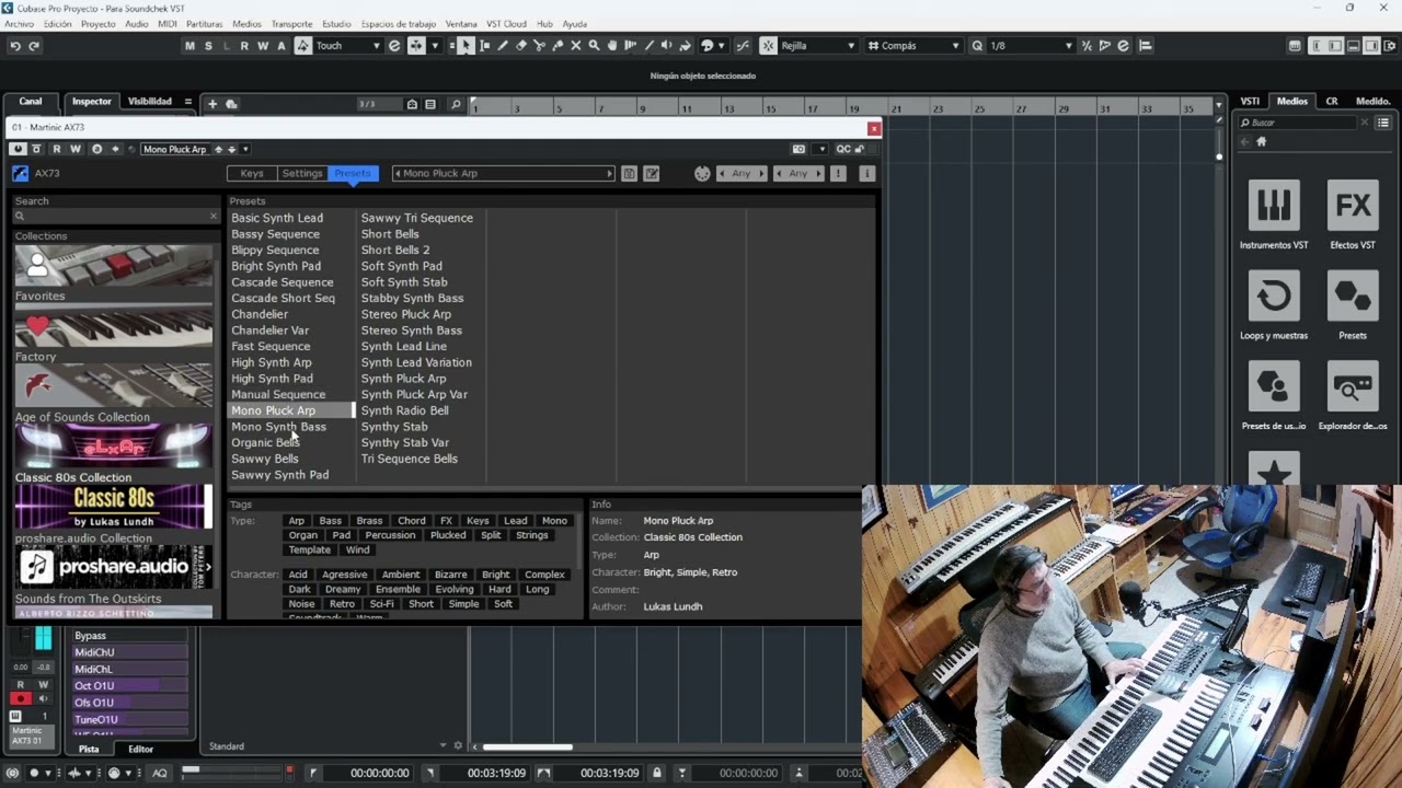 Martinic AX73 vst ampliacion de librerías | emulacion del sinte Akai  AX73 de 1986