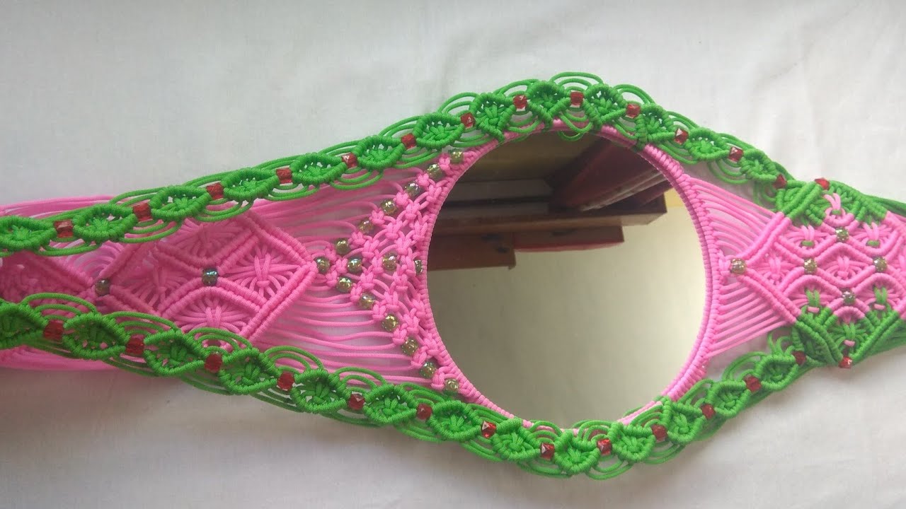 macrame new design mirror //latest macrame design 2021 //(@ Renuka creation)