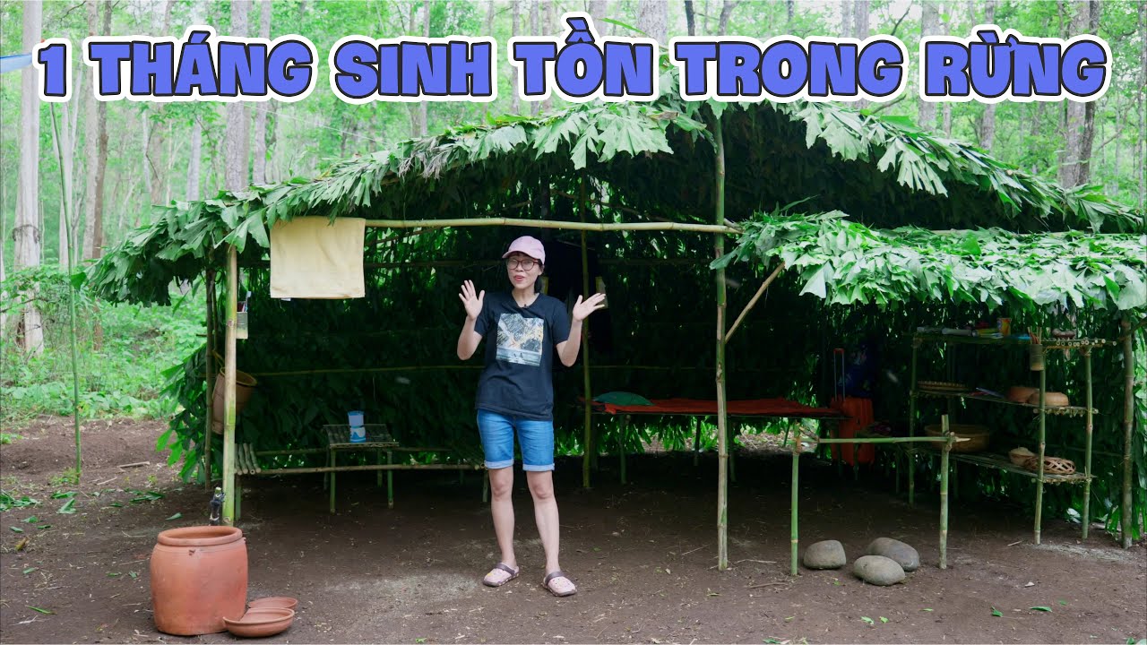 Thử Thách 1000 Giờ Làm Nhà Sống Trong Rừng Phần 1