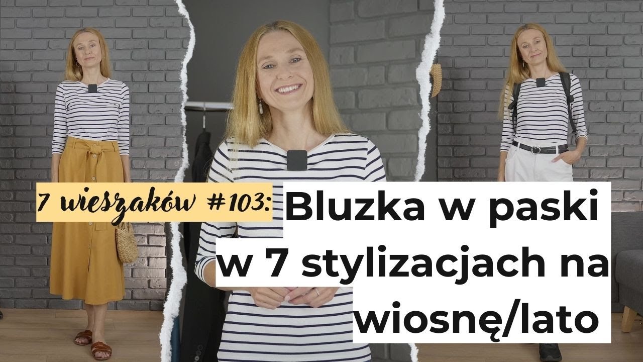 7 wieszak&oacute;w #103: Dobry basic to podstawa. Bluzka w paski w 7 stylizacjach na wiosnę/lato