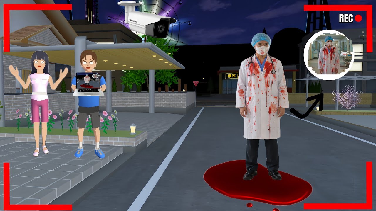 Yuta Mio panik CCTV merekam DOKTER BERLUMURAN D4R4H menculik baby celine😱|sakura school simulator