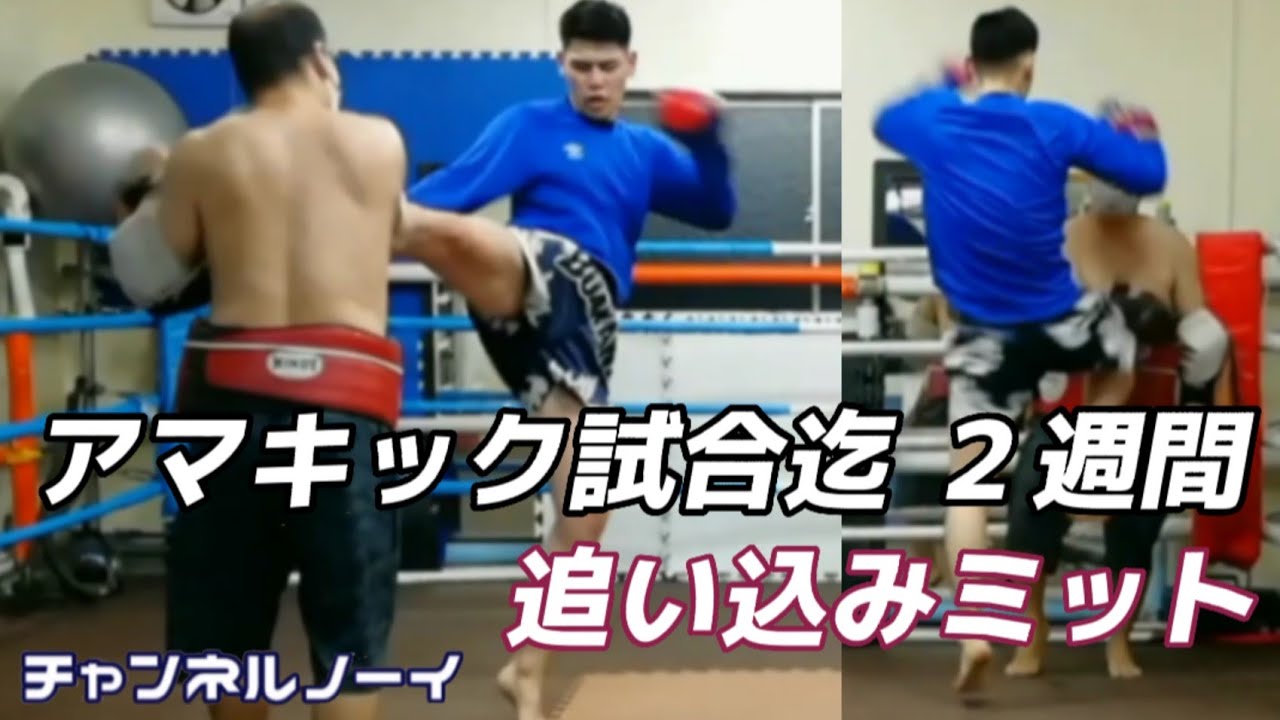 アマキック試合迄 ２週間 追い込みミット【キックボクシングミット打ち】