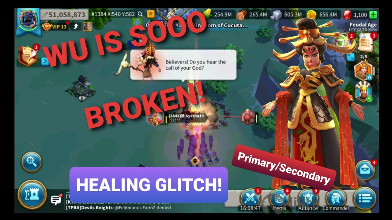 WU is Broken - Receives Healing from - Game Bug - AUG 2020 - Rise Of Kingdoms - RoK