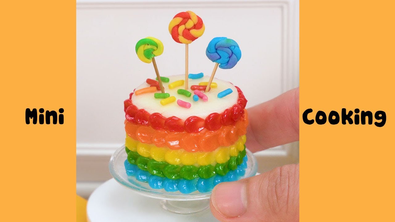 Satisfying Miniature Rainbow Cake Decorating 🌈
