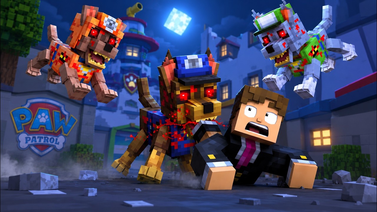 PATRULHA CANINA.EXE ME ATACARAM NO MINECRAFT !!