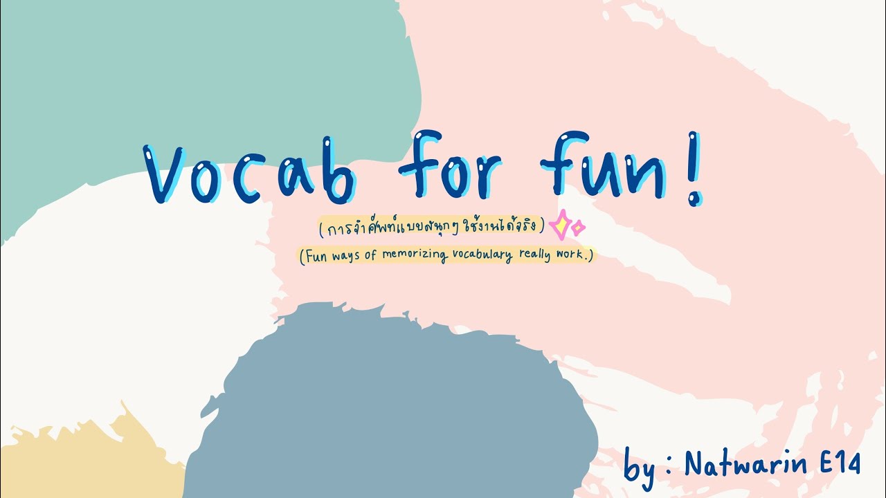 Vocabulary for fun 🎀✨ | Fun way of memorizing really work 