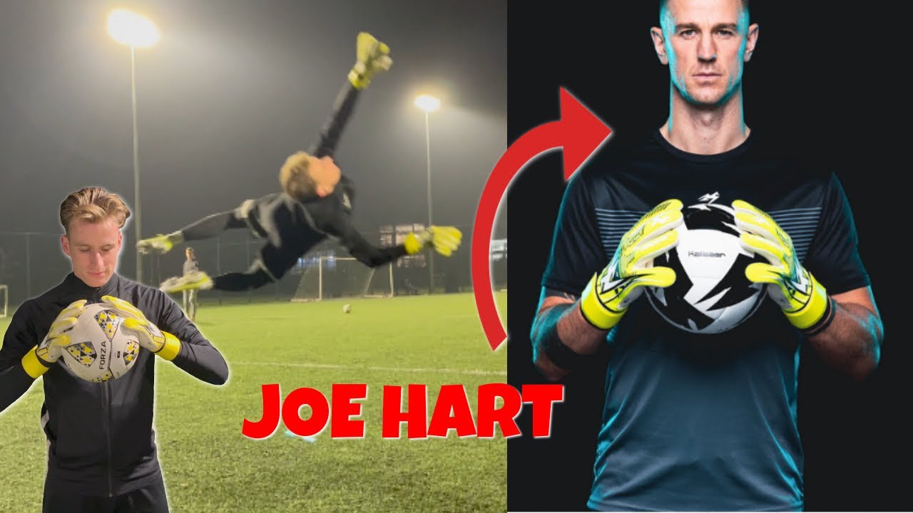 TESTING JOE HART'S GOALKEEPER GLOVES!! | Kaliaaer Glove Test & Review
