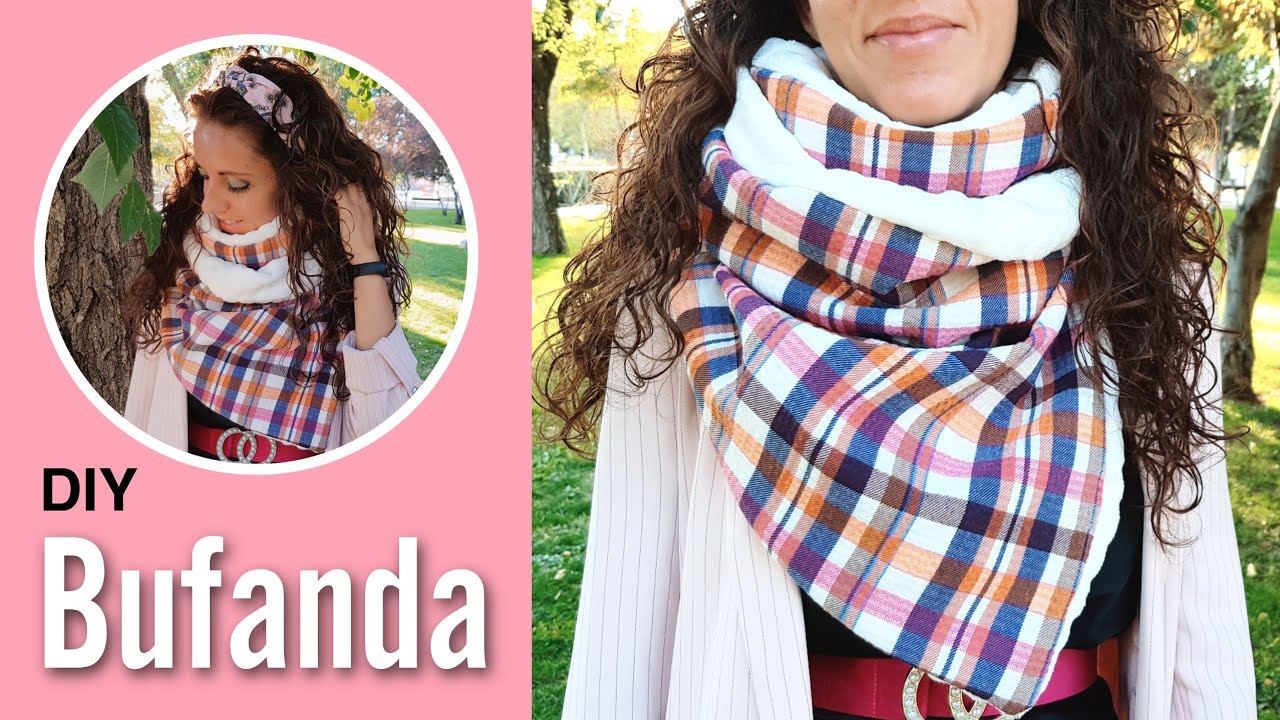 Cómo hacer una BUFANDA de tela muy fácil || CUELLO BUFANDA