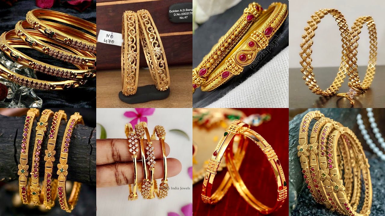 20 New Gold bangles designs 2022 with weight and price| gold jewellery collection#Goldpot